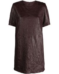 Zadig & Voltaire - Riddy Creased Leather Minidress - Lyst