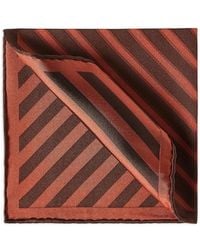 Brunello Cucinelli - Regimental Stripe Silk Pocket Square - Lyst