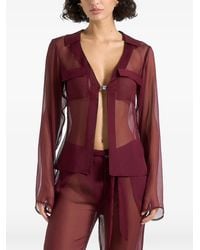 Manière De Voir - Sheer Shirt With Clasp - Lyst