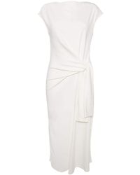 Goen.J - Knot-detail Sleeveless Cotton-jersey Midi Dress - Lyst