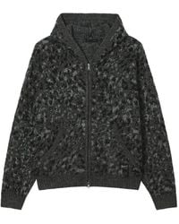 FIVE CM - Leopard-Pattern Zip-Up Hoodie - Lyst
