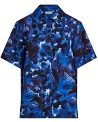 Ferragamo - Carnation-Print Short-Sleeved Shirt - Lyst