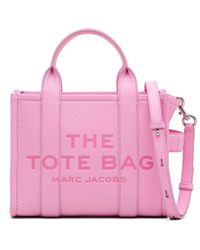 Marc Jacobs - Cabas 'the leather medium tote bag' rose - Lyst