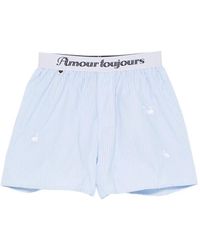 Carne Bollente - Follow The Rabbit Stripe-Pattern Embroidered Boxers - Lyst