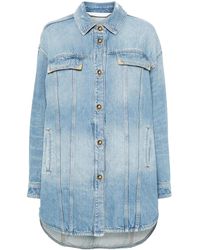 Palm Angels - Washed-Logo Denim Jacket - Lyst