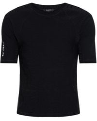 Balmain - Geometric-Pattern Short-Sleeve T-Shirt - Lyst