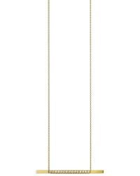 Shihara - 18Kt Bar 02 Diamond Necklace - Lyst