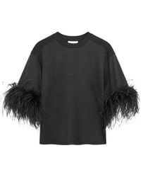 16Arlington - Teodora Feather-Trim T-Shirt - Lyst
