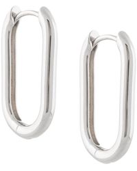 Eshvi - Oval Hoop Earrings - Lyst
