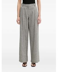 Sessun - Provencot Houndstooth-Pattern Wide-Leg Trousers - Lyst