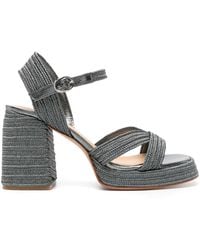Castañer - Valle 100Mm Metallic Sandals - Lyst