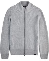 Fay - Zip Ribbed Sweater - Lyst
