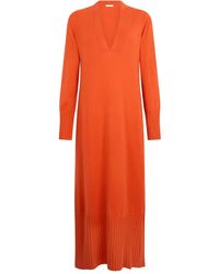 Malo - Knitted V-Neck Maxi Dress - Lyst