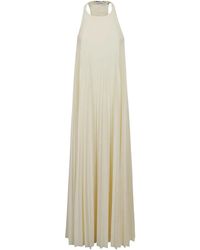 Sportmax - Cream Halterneck Verdier Dress - Lyst