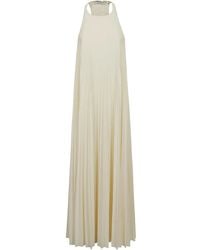 Sportmax - Cream Halterneck Verdier Dress - Lyst