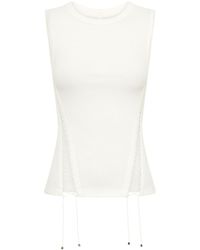 Dion Lee - Lace-up Cotton Tank Top - Lyst