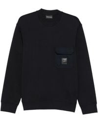 Emporio Armani - Patch-Pocket Crew-Neck Sweater - Lyst