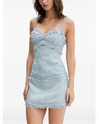 Bardot - Elina Sequin-Embellished Frayed-Trim Mini Dress - Lyst