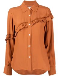 3.1 Phillip Lim - Ruffled Long-sleeve Shirt - Lyst
