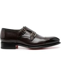 Santoni - Calf-leather Monk Shoes - Lyst