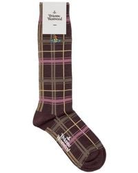 Vivienne Westwood - Multicheck Check-Pattern Crew Socks - Lyst