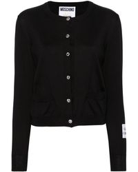 Moschino - Crystal-embellished Cotton Cardigan - Lyst