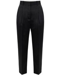 Elisabetta Franchi - Stretch Satin Trousers - Lyst