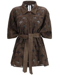 S.w.o.r.d 6.6.44 - Floral Suede Shirt - Lyst