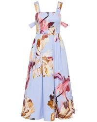 Rebecca Vallance - Fleur De Lis Floral-Print Midi Dress - Lyst