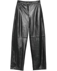 Max Mara - Legno Wide-Leg Leather Trousers - Lyst