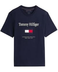 Tommy Hilfiger - T-Shirt À Logo Brodé - Lyst
