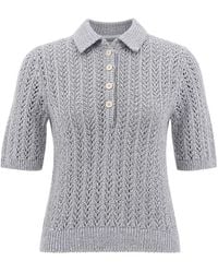 Eleventy - Polo En Maille Pointelle - Lyst