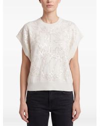 Brunello Cucinelli - Sweat À Sequins Brodés - Lyst