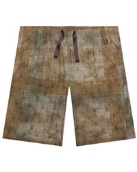 Needles - Bermudas Con Estampado W.U - Lyst