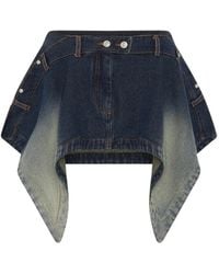 SRVC Studio - Serpentine Asymmetric Denim Skirt - Lyst