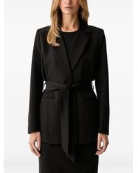 Fracomina - Blazer Ceinturé À Revers Crantés - Lyst