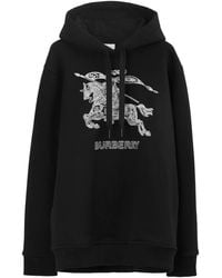 Burberry - Sudadera con capucha y logo EKD bordado - Lyst