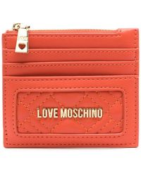 Love Moschino - Portefeuille matelassé à logo - Lyst