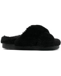 Inuikii - Shearling Slip-On Sandals - Lyst
