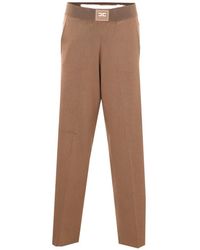 Elisabetta Franchi - Broek Met Patch En Knoop - Lyst