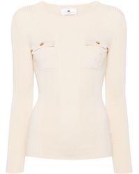 Elisabetta Franchi - Logo-Embroidered Jumper - Lyst