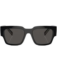 Dolce & Gabbana - Logo-print Square-frame Sunglasses - Lyst