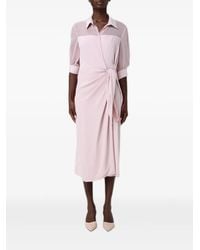 Hanita - Midi Bow-Detail Wrap Dress - Lyst