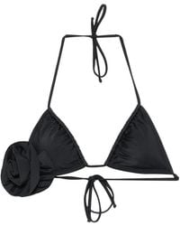 Moschino - Floral-Appliqué Triangle Bikini Top - Lyst