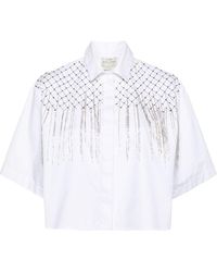 Forte Forte - Beaded Cropped Shirt - Lyst