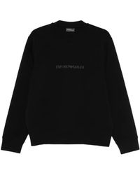 Emporio Armani - Logo Cotton Sweatshirt - Lyst