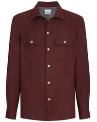 Brunello Cucinelli - Flannel Chest-Pockets Shirt Jacket - Lyst
