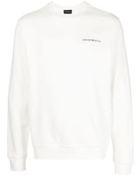 Emporio Armani - Logo-print Cotton Sweatshirt - Lyst