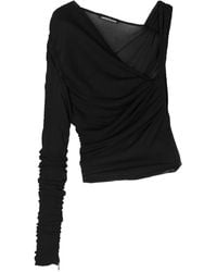 ANDREADAMO - Asymmetric Ribbed Jersey Top - Lyst