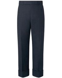 Thom Browne - Windowpane-Check Cropped Trousers - Lyst